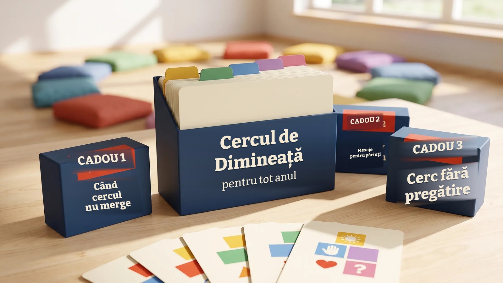 Cercul de Dimineață – setul cu 200 de cartonașe și cele 3 cadouri